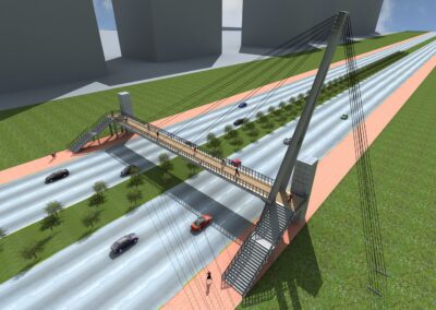 Havaalanı Protokol Yolu Çelik Yaya Üst Geçitleri (11 Farklı Konumda)